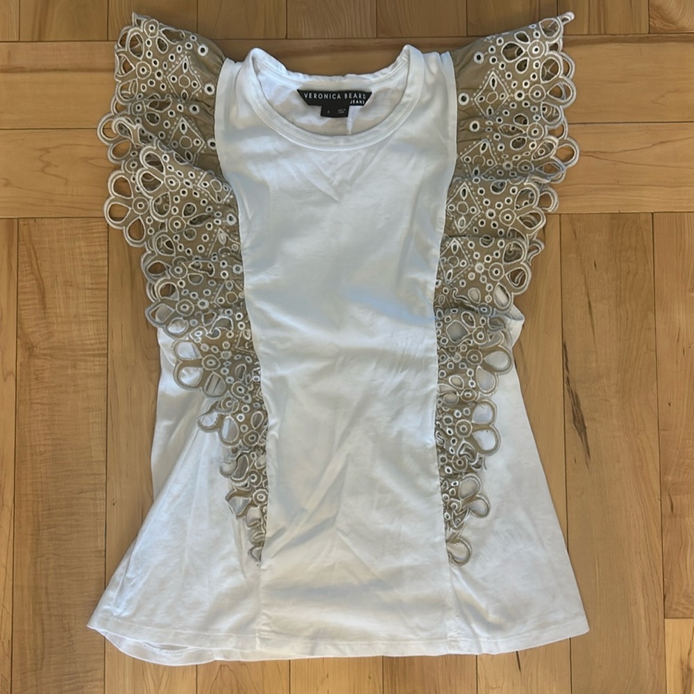 Veronica Beard Eyelet Sleeve Tank